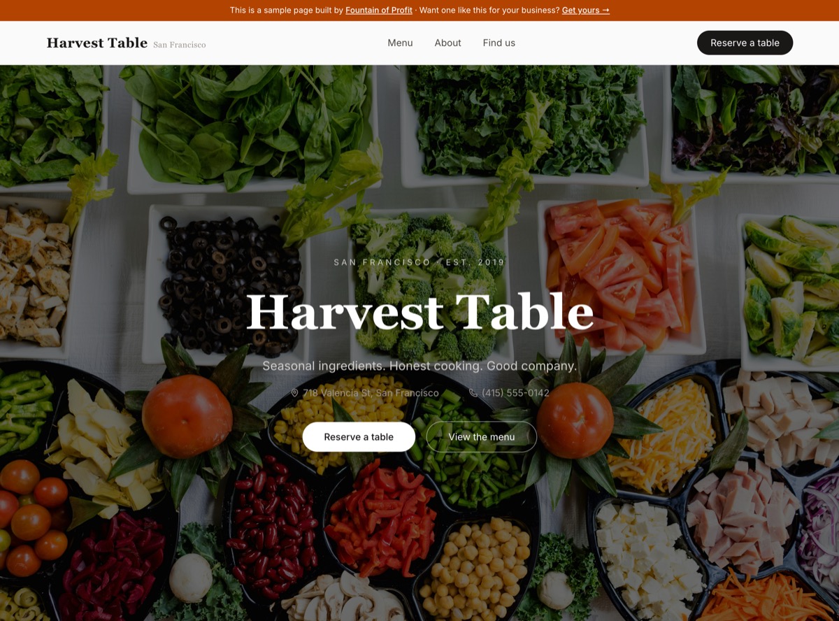 Harvest Table